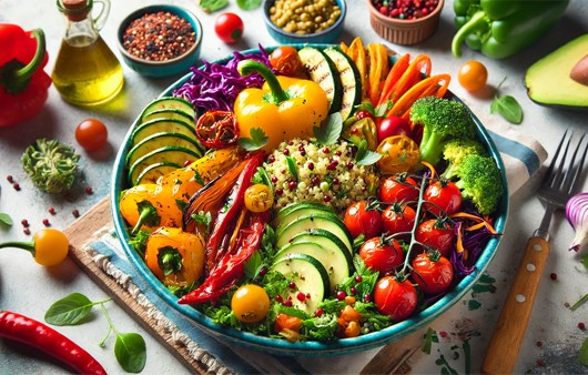 과일과 채소를 섭취하면 고혈압으로 인한 콩팥병 진행을 늦추고 심혈관 질환 위험을 줄일 수 있다는 연구 결과가 나왔다ㅣ출처: DALL·E