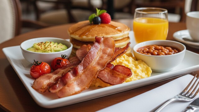 염증을 줄이는 아침 식단으로는 오메가-3가 풍부한 연어, 항산화 성분이 가득한 블루베리, 염증을 억제하는 마늘 등을 포함하는 것이 이로울 수 있다｜출처: Gemini