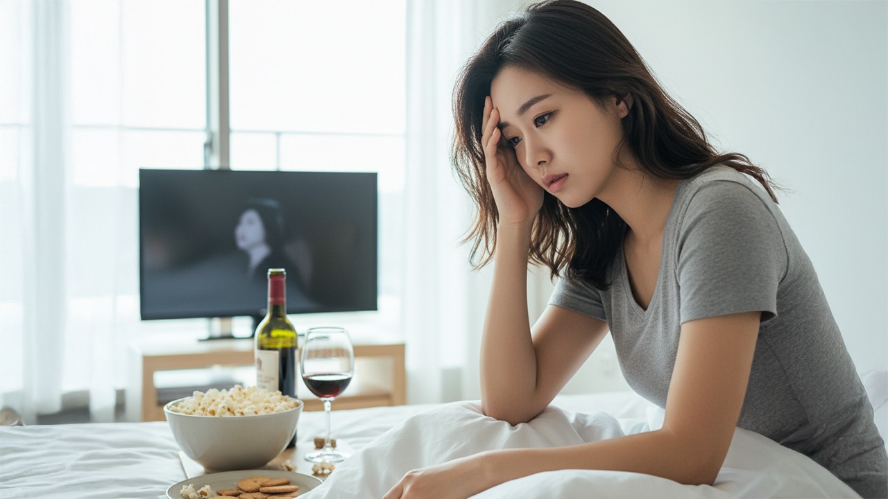 알코올 섭취, 블루라이트 노출 등 사소한 생활 습관이 수면의 질을 떨어뜨린다｜출처: Gemini