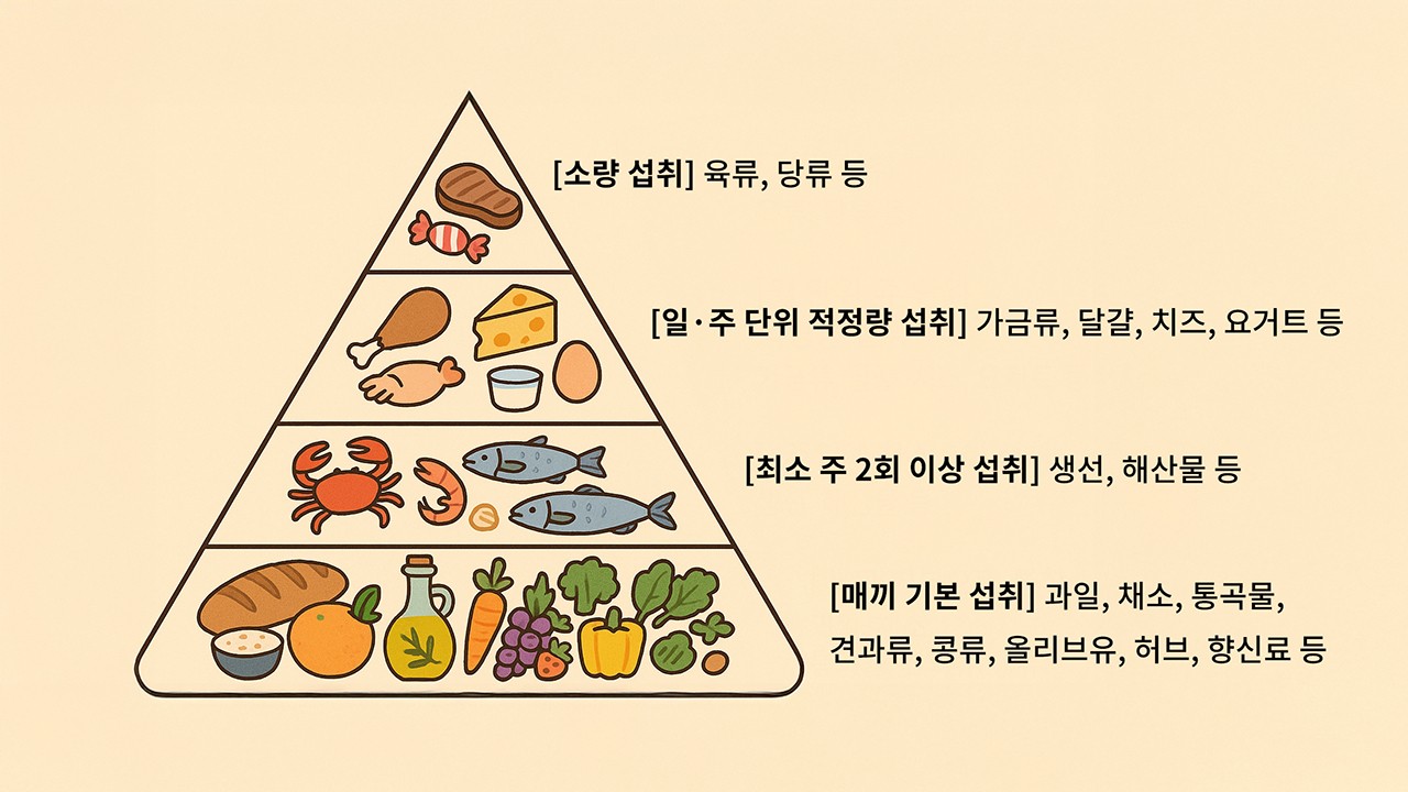 지중해식 식단 구성 예|출처: ChatGPT