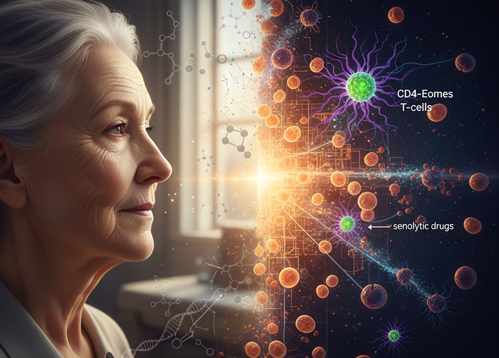 노화 촉진이 면역세포와 연관성이 있다는 연구 결과가 발표되었다|출처: Gemini