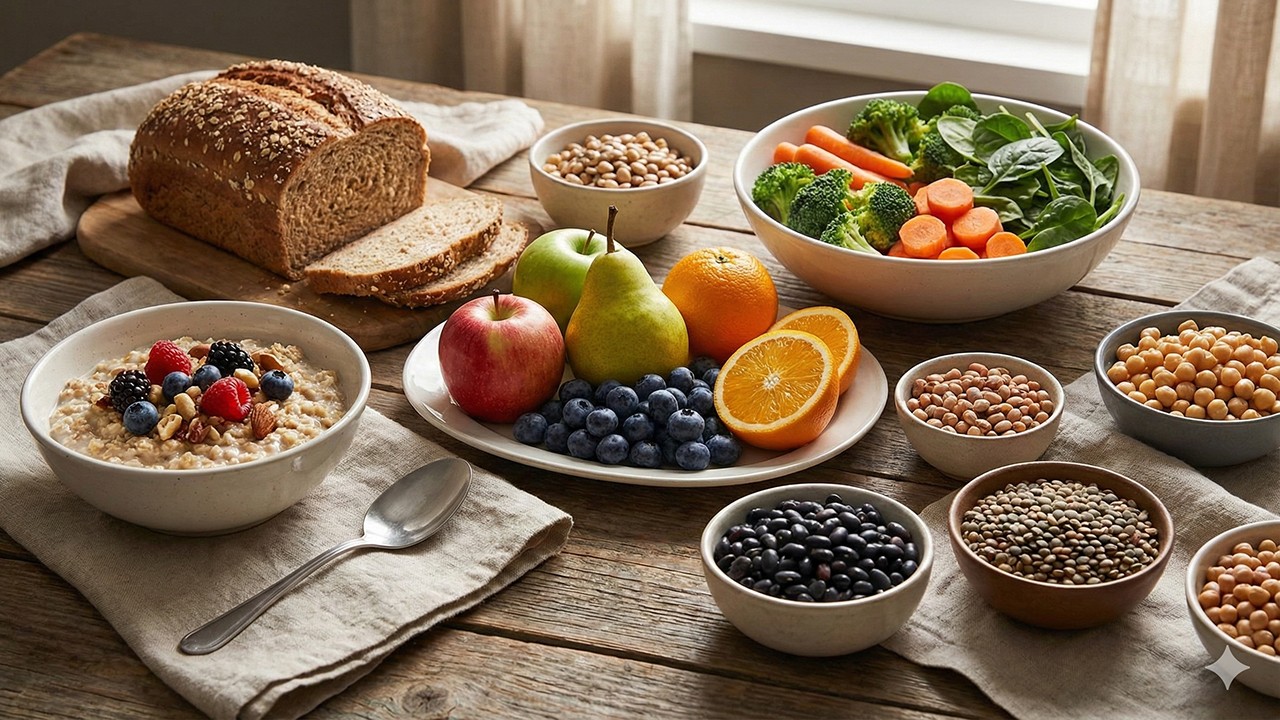 수용성 식이섬유는 소화관에서 콜레스테롤을 흡착, 배출하는 역할을 한다|출처: Gemini