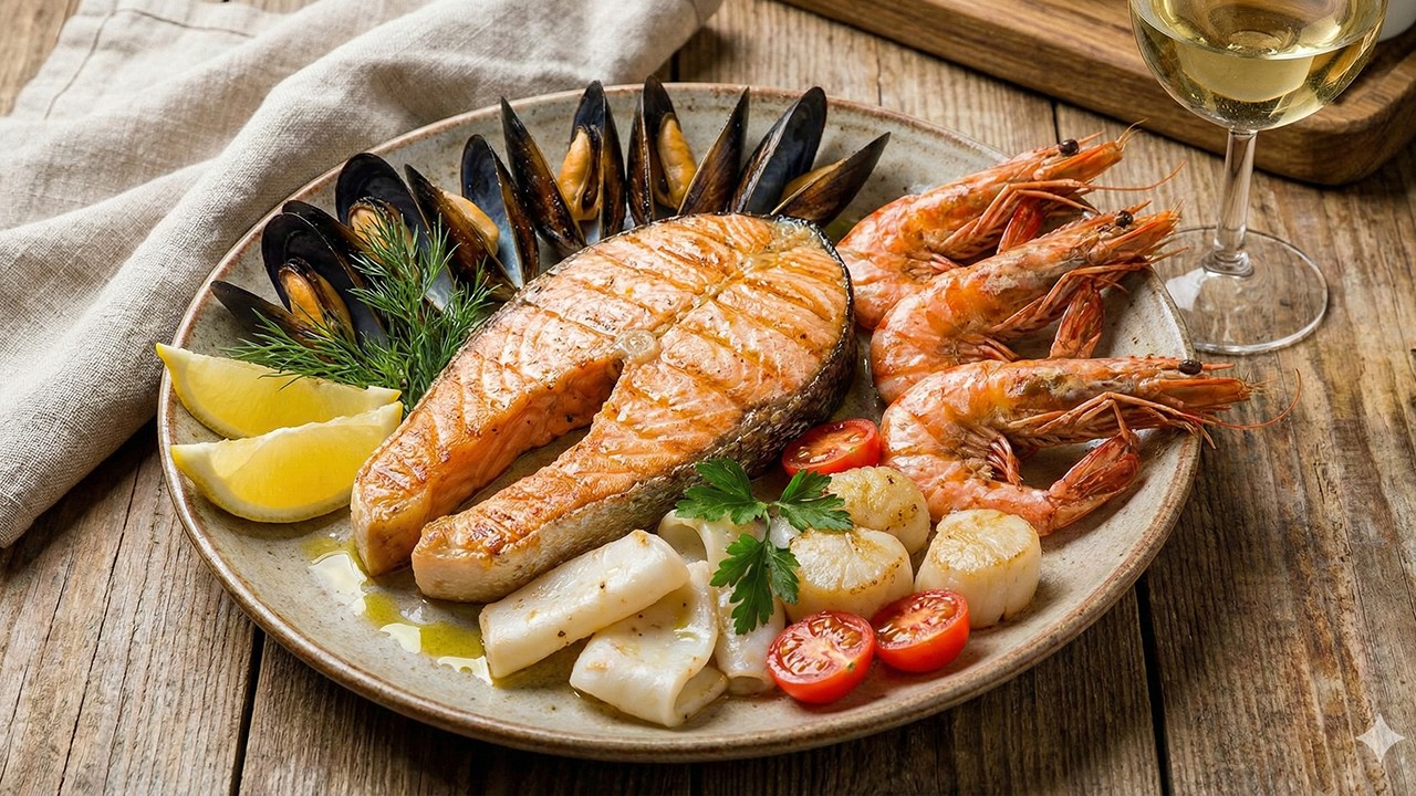 해산물은 식후 혈당 수치를 안정시키고 체중 관리에 도움을 줄 수 있다｜출처: Gemini