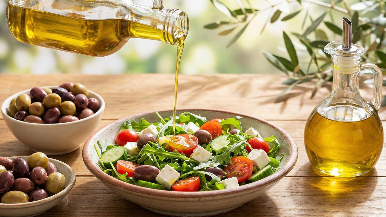 매일 올리브오일을 섭취하면 우울증과 불안 증상 완화에 도움이 된다는 연구결과가 있다|출처: Gemini