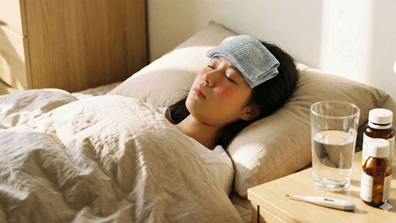 발열·구토·설사를 동반한 질환은 탈수를 일으켜 체중을 감소시킨다|출처: Gemini 생성